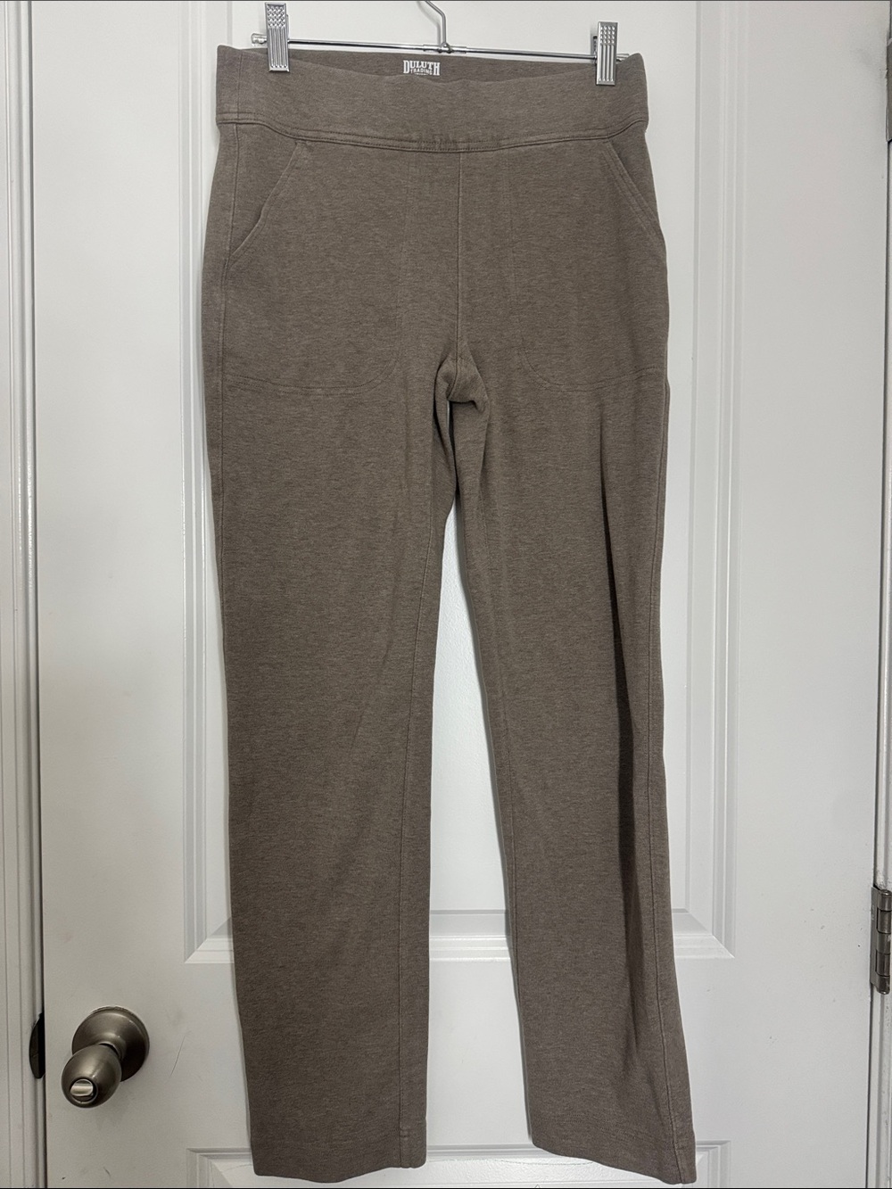 Duluth Trading Co Taupe Straight-Leg Sweatpants